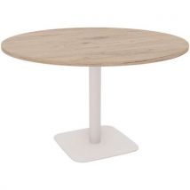 Vergadertafel Eloise Rond 120 Cm Dikte 25 Mm Brunswick -wit, - EOL
