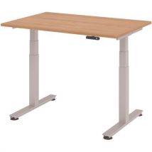 Zit- En Stabureau Elektr. 120x80cm Xdsm12 Walnoot/zilver, - Hammerbacher