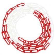 Markeerkett.rol 25m Rood/wit Verpak: Zak Lengte: 25 M, - Novap