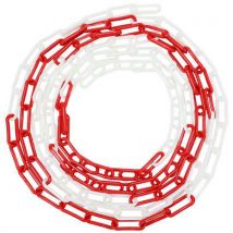 Rol Van 10 M En Ø 6 Mm Ketting Rood/wit Fotoluminescerend, - Novap