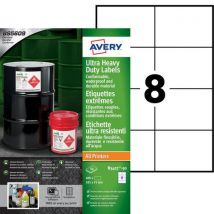 Zeer Best. Etiketten Polyethyleen Laser, Je, Kop. 105x74 Mm, - Avery