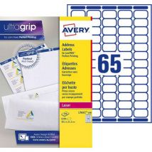 Set Van 6500 Laseretiketten Wit 38,1x21,2 Mm, - Avery