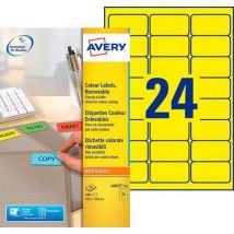 Set Van 480 Etiketten Geel 63,5 X 33,9 Mm, - Avery