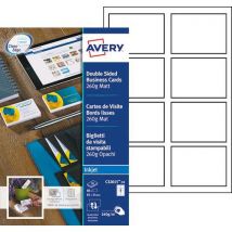 Visitekaartjes Afdruk: Inkjet Maat:85 X 54 Mm, - Avery