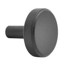 Ronde Knop, Zwart Zamak 30x29x8 Mm, Inclusief Schroeven, - Cime