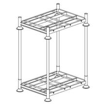 Enkele Manurack - 2 Niveaus - Bruikbare Hoogte 870 Mm, - MDM