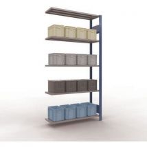 Aanbouwstelling Easy-fix Dubbelzijdig 2000x1000x300 Blauw Grijs, - Schulte