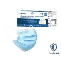 OneProtek - Chirurgisch Masker Type IIR - 50 stuks - Blauw - Ademend & Veilig