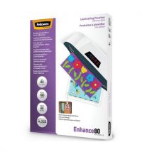 Lamineerhoes A4 Met Zelfklevende Achterkant, 80 Μm., - Fellowes