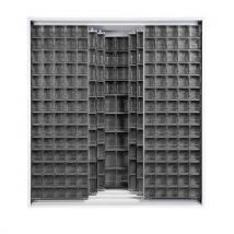 Wandkast Verschuifbaar Panelen Crystal Box - 341 Laden Grijs, - Mobil Plastic