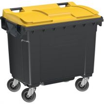Mobiele Afvalcontainer - 660 L Geel Deksel, - Sulo