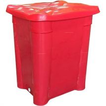 Opslagbak Met Deksel - 115 L - Rood, - EMP