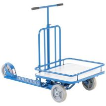Magazijnstep met plateau Basic - Blauw - 150 kg belasting - 1430x670x1012 mm
