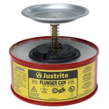 Justrite - Plunjerkan 1L Rood - Staal - FM Gecertificeerd - 3 Jaar Garantie