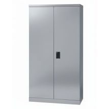Caray - Hoge Kast Werkplaatsmeubilair - 2 Deuren RVS - 180x100x50cm - 4 Legborden 100kg - Gemonteerd