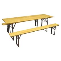 Caray - Biertafel inklapbaar 3-delig 220 cm - Pijnboom - Intensief Gebruik - Collectiviteit