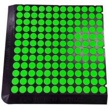 Matlast Zwart - 55,5 X 55,5 Cm - Pastilles Groen - 2 Randen, - Wattelez