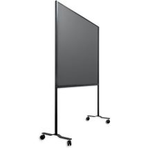 Verrijdbaar Work Board, Emailstaal Krijt Grijs 120x150 Cm, - Smit Visual
