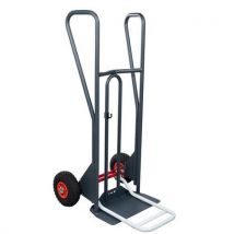 Ergonomische steekwagen 350 kg met kantelhulp - gesloten handgreep - pneumatisch wiel - Fimm