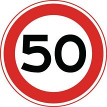 Verbodsbord - A1 - Maximum snelheid 50 km/u - Relexim