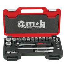 Koffer Medium 1/2 21-delig 6-kant Ronde Ratel, - MOB