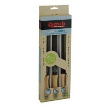 Set van 3 vijlen met steel bi-materiaal - MOB