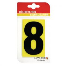 Novap - Zelfklevende cijfers - Zwart-geel - 50 x 50 mm