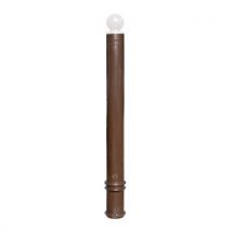 Paal met vormgeheugen - Witte ronde bovenkant, ter aanduiding van ruimte voor rolstoelgebruikers - Met grondanker - Ø 80 mm - Viso
