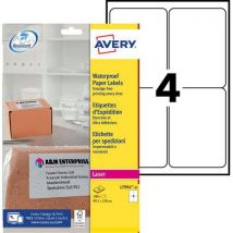 Waterdichte verzendetiketten, sterk zelfklevend, laser - Avery - Avery