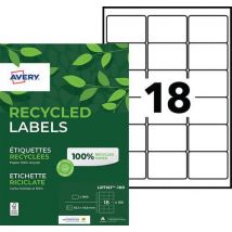 Wit etiket laser gerecycled - Avery - Brand