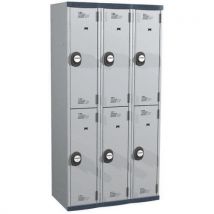 Garderobekast 6 hangvakken Seamline Optimum - 3 kolommen breedte 300 mm - op sokkel - Acial - Acial