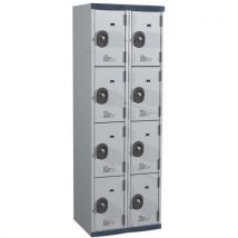 Garderobekast 8 vakken Seamline Optimum - 2 kolommen breedte 300 mm - op sokkel - Acial - Acial