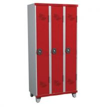 Garderobekast 3 kolommen Seamline Optimum - kolombreedte 300 mm - op poten - Acial - Acial