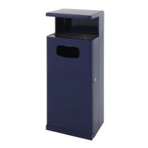 Buitenafvalbak Met Afdak 55l Blauw, - Vepabins
