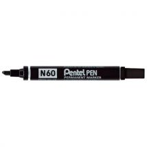 Pentel - Permanente markeerstift N60 - Schuine punt - Met dop - Pentel