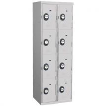 Garderobekast 8 vakken Seamline Optimum - 2 kolommen breedte 300 mm - op sokkel - Acial - Acial