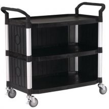 Polypropyleen wagen - 3 plateaus - met dubbel open ladeblok - Matador
