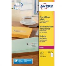 Avery - Laseretiketten Avery transparant