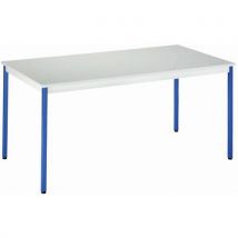 Vergadertafel 120x60 - Blad Grijs - Poten Blauw, - Manutan Expert