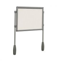 Buitenvitrine Antares op staanders - Aluminium achterwand - Deur van plexiglas - Planorga