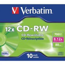 Verbatim - CD-RW 12X - set van 10 Verbatim