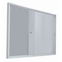 AME - Binnenvitrine met schuifdeuren - Aluminium achterwand - Deur van plexiglas