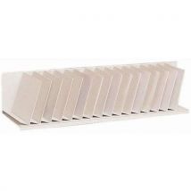 Verticaal sorteerrek met schuin tussenschot voor kasten - grijs - Paperflow - Paperflow