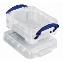 Opbergbak - Lengte 90 mm - 0,07 tot 0,14 liter - Transparant model - Set van 5 - Really Useful Products