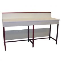 Labtafel M. Muurplaat, Voorgev. Gelamineerd Blad 1200*750,