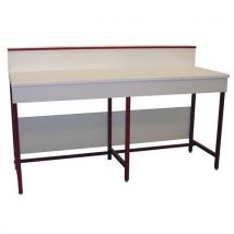 Laboratoriumtafel modulair - Gelamineerd - Met muurplaat