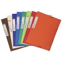 Mappen met elastiek, gerecylced karton, 3 tabbladen, Forever, A4 - Diverse kleuren - Pakket van 25 - Exacompta