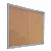 AME - Binnenvitrine met schuifdeuren - Achterwand van kurk - Deur van plexiglas