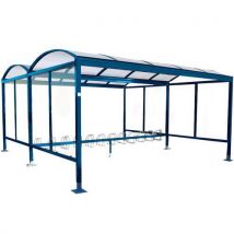 Fietsenstalling Giant - module met glazen wand - dubbel rug-aan-rug - Abri Plus