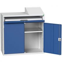 Kast En Computermeubel Verso, Lichtgrijs/blauw_16928021.11, - Bott